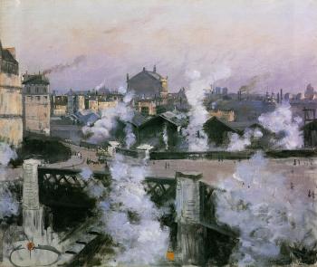 諾伯特 貢紐特 The Pont de l'Europe and Gare Saint-Lazare